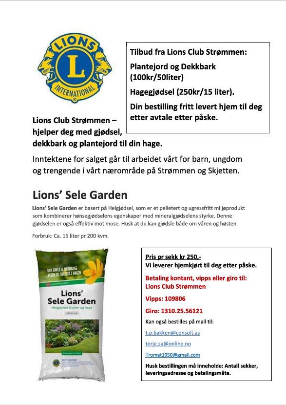 Gjødsel, plantejord og dekkbark